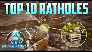 Top 10 Ratholes On Scorched Earth  Ark Ascended Unraidable amp Hidden Base Spots [upl. by Irod]