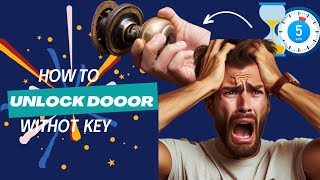 How to Unlock a Door Knob Without a Key Easy DIY Method [upl. by Leahsim998]