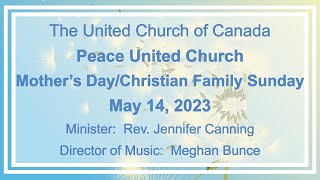 Peace United Church May 14 2023 Service [upl. by Suciram]