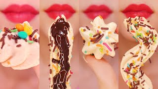 asmr MERINGUE SWEET CHOCOLATE EMOJI FOOD MUKBANG  eating sounds [upl. by Noble133]