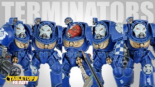 How To Paint Ultramarine Terminators for Warhammer 40000  Space Marine Power Armour  Box Standard [upl. by Ermeena]