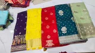 PURE kinar chiffon sarees amp paithani sarees 9347572201amp 9848669729 [upl. by Idnis]