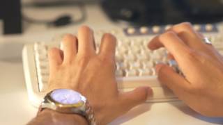 Typing on Keyboard 01  Free Stock Footage 4K [upl. by Nirihs]