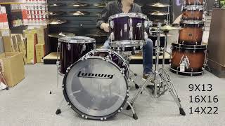 Ludwig Purple Vistalite 22quot Fab Kit  Georges Music Center Torrington CT [upl. by Aeiram]