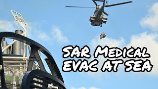 Medical evacuation at sea by SAR from MSC Seaside Cruise Ship [upl. by Ecirtnas]