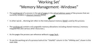 Memory Management Windows  Working Set [upl. by Bacchus]