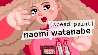 Naomi Watanabe Shu Uemura Campaign Speed Paint [upl. by Ahsirk772]