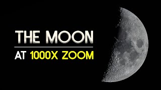 The Moon at 1000x Telescope Zoom Magnification [upl. by Anaib]