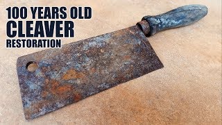 Antique Rusty Cleaver Restoration [upl. by Aneled]