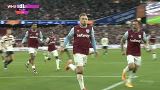 Jarrod Bowen GoalWest Ham vs Manchester United 21 All Goals and Extended Highlights [upl. by Desiri]