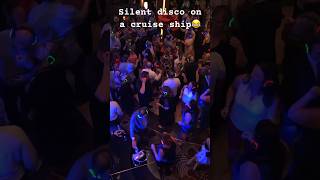 Silent disco party on a ￼ cruise ship 😂 discoparty dance singing funny [upl. by Elacim190]