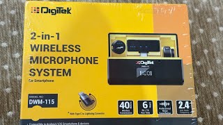 Digitek  DWM 115 Wireless Mic  Review  Unboxing The DWM 115  2 in 1 Wireless Microphone System [upl. by Arnon794]