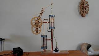 hydraulic steampunk clock movement [upl. by Tuneberg]