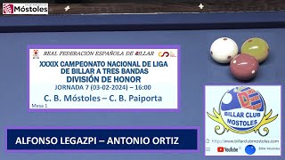 ALFONSO LEGAZPI – ANTONIO ORTIZ LIGA ESPAÑA DIV HONOR 2324 J7 03022023 1600 [upl. by Lseil]