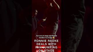 Ronnie Radke deals with Fan Jumping on Stage at Falling In Reverse Concert fallinginreverse [upl. by Williamsen]