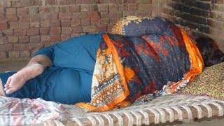 Desi Girl Romantic Poss Sleeping Vlog  Village Girl Sleeping On Bedroom  Village Girl Vlog [upl. by Mintz521]