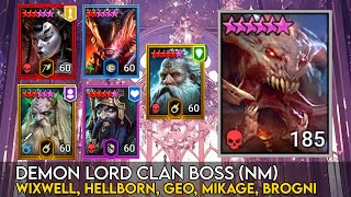 NM Clan Boss  Wixwell Hellborn Geomancer Mikage Brogni  Raid Shadow Legends Guide [upl. by Eduardo499]