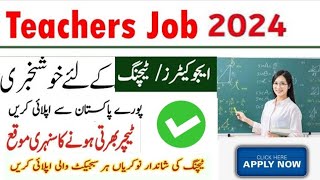 Teaching  Educators Jobs 2024  Apply Now  PPSC Assistant Jobs today Last date [upl. by Trebmer439]