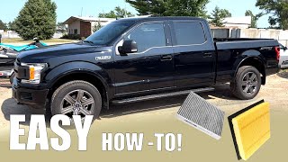 How to change Ford F150 Filter  Cabin amp Engine Filter  2020 Ford F150 [upl. by Rowley680]