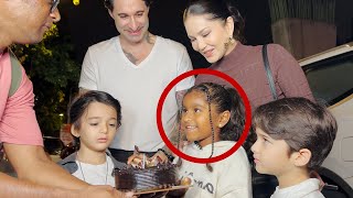 Sunny Leone Celebrate Her Adopted Girl NIsha Webers Birthday With Family And Media [upl. by Lynett73]