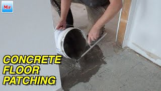 How To Make Patches for Concrete Floor with Mapei Planipatch DIY MrYoucandoityourself [upl. by Aay]