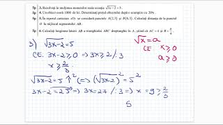 Bacalaureat 2020  Tehnologic  Testul 11  Subiectul 1  Teste de antrenament  Clasa a 12a [upl. by Enier956]