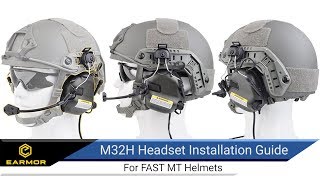 Earmor M32H FAST Helmet Headset Installation Guide [upl. by Houlberg]