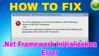 How to fix net framework Initialization Error in windows 7 ll quick amp easy method [upl. by Newkirk]