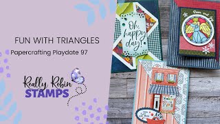 Fun With Triangles  Papercrafting Playdate 97 [upl. by Oile425]