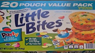 Costco Sale Item Review Entenmanns Little Bites Party Cake Muffins Taste Test [upl. by Karlow546]