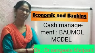 Cash management BAUMOL MODEL [upl. by Annotahs363]