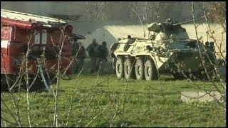 Russians Storm Crimean Base [upl. by Eisinger446]