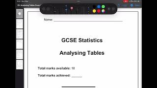 GCSE Statistics Analysing Tables [upl. by Nolram]