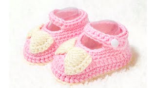 Zapatitos para bebé a crochet paso a paso FÁCIL DE TEJER 0 a 3 meses y mas por Crochet for Baby [upl. by Aram]