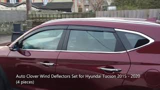 Auto Clover Wind Deflectors Set for Hyundai Tucson 2015  2020 4 pieces [upl. by Alletsirhc]