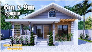 Beautifully Designed Small House With Floor Plan 6m x 9m  Simple Life [upl. by Akimert985]