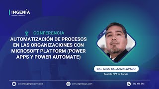 CONFERENCIA MAGISTRAL LXIX AUTOMATIZACIÓN DE PROCESOS EN LAS ORGANIZACIONES CON MICROSOFT PLATFORM [upl. by Yuh]