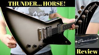 How A Thunder Horse is Born  2011 Gibson Thunderhorse Explorer Silverburst  Review  Demo [upl. by Reham575]