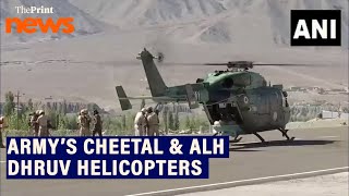 Indian Army’s Cheetal amp ALH Dhruv helicopter showcase rescue slithering operations in Ladakh [upl. by Ycrep]