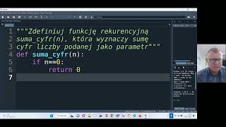 Suma cyfr implementacja w Pythonie [upl. by Bonine]