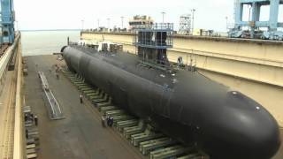 Indiana SSN 789 Rollout and Launch [upl. by Nesnaj]