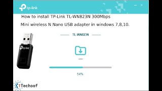 How to install TPLink TLWN823N 300Mbps Mini wireless N Nano USB adapter in windows 7810 [upl. by Iggem471]