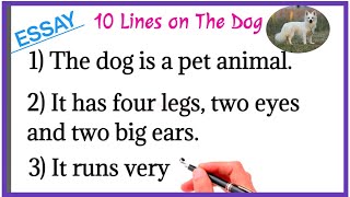 10 lines on the dog in english  The dog essay 10 line for students [upl. by Mike140]