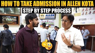 Allen Admission Process  How to take Admission in Allen Kota  For IITJEE NEET Foundation 2324 [upl. by Frasco]