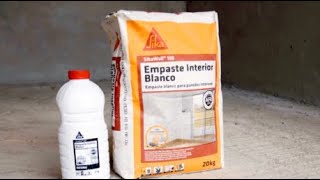 ¿Cómo empastar correctamente una pared interior Usa SikaWall®150 [upl. by Akienahs725]