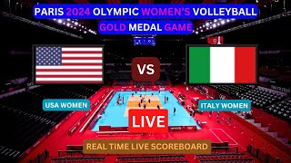 USA Vs Italy LIVE Score UPDATE Today Match 2024 Olympics Women’s Volleyball Gold Medal Game LIVE [upl. by Korfonta]