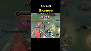 1 vs 5 Savage moment mobilelegends roger chou choou braxy savagemobilelegends [upl. by Nader781]