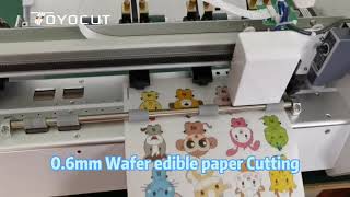 06mm Wafer Edible Paper Cutting by Toyocut Label Cutter [upl. by Jules]