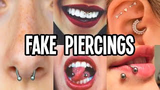 15 DIY Fake Piercings in Minutes At Home ❤️ Easy [upl. by Ahcsim]