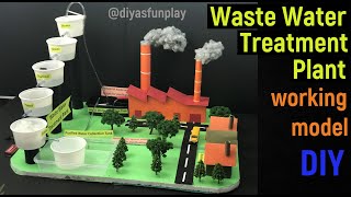 waste water treatment plant  waste water treatment plant working model  science project  diy [upl. by Cirded]